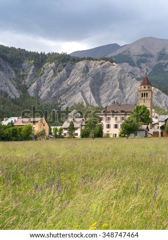 Faucon-de-Barcelonnette (Provence-Alpes-Cote-d'Azur, France), old village in the French Alps