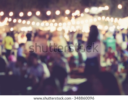 Festival Event Party with People Blurred Background Royalty-Free Stock Photo #348860096
