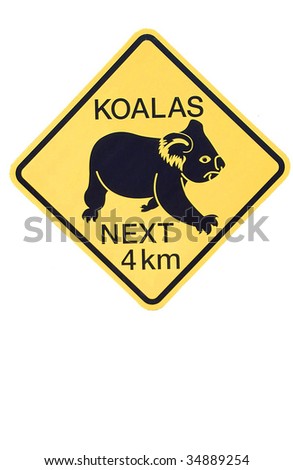 koalas crossing sign