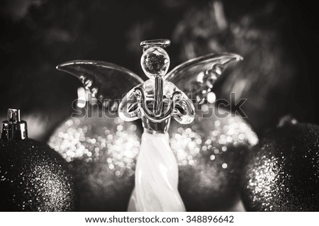new year angel,Glass angel,Christmas background, New Year background