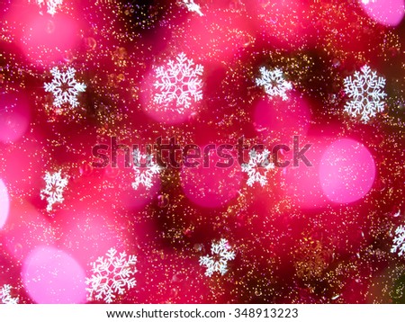 Abstract double exposure christmas tree bokeh with blurred lights