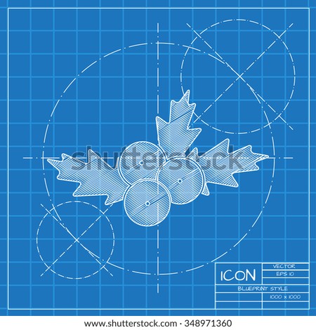 Vector christmas icon. New year illustration. Pullover. Engineer and architect background