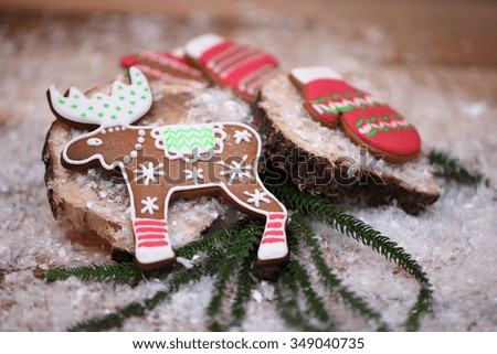 Christmas gingerbread elk. Gingerbread. Gingerbread Christmas balls. Home Christmas baking. 