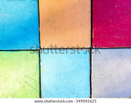 Colorful brick wall background  pattern vintage
