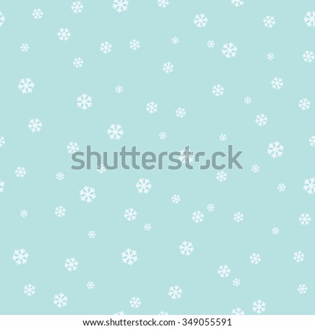 Simple seamless pattern with snowflakes. Vector