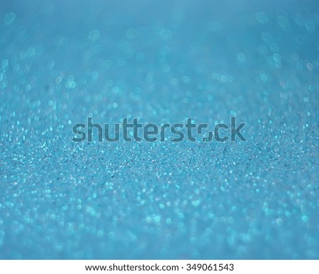 Glitter bokeh abstract blue background. 