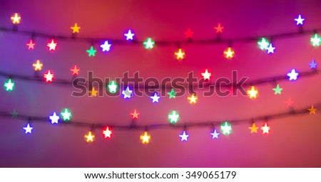 colorful star-shaped bokeh background