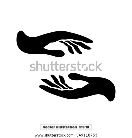 two hands icon vector illustration eps10.