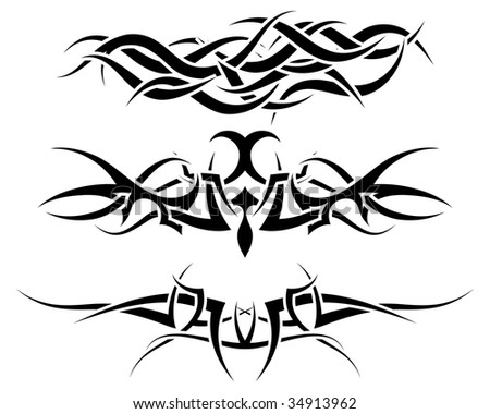 Patterns of tribal tattoo for design use