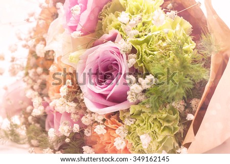 Beautiful flowers in soft tone