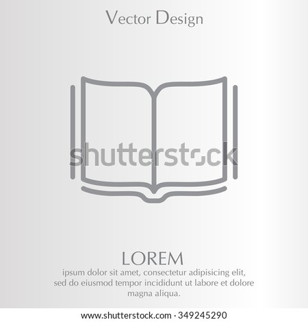 Open book - Vector illustration, line icon
