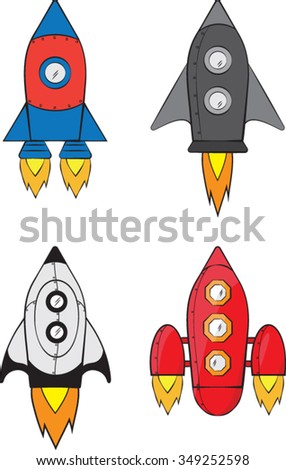 Rocket Ship - Clip Art - Vector Illustration