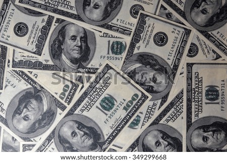 Background of US hundred dollar bills