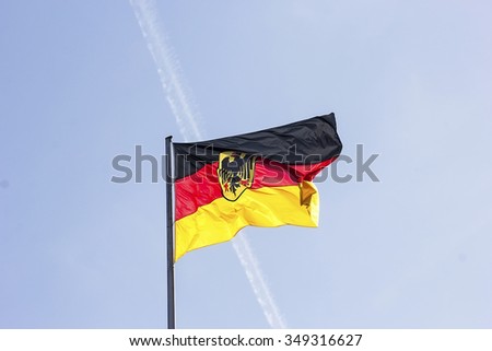 Government Germany flag waving in the wind