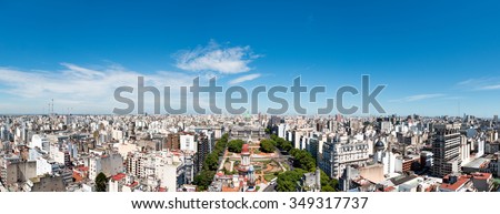 Panorama of the neighborhood from the Congress of the Nation Argentina, Buenos Aires Royalty-Free Stock Photo #349317737