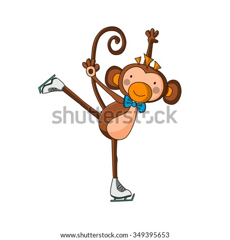 Monkey on the skates