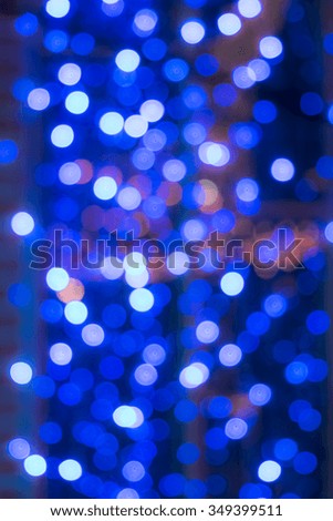 Blurred Bokeh of Blue LED Light Background