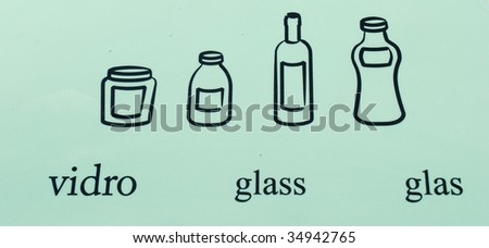 glass recycle symbols/pictures