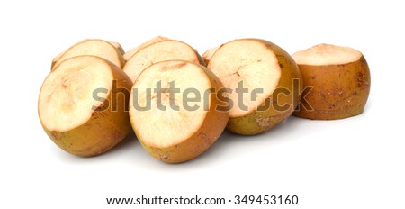 Green coconut Fruit isolated on white