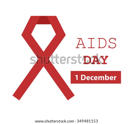 World Aids Day Illustration Red Ribbon 2