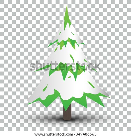 Isolated Christmas Tree with Shadow / EPS10 Vector
