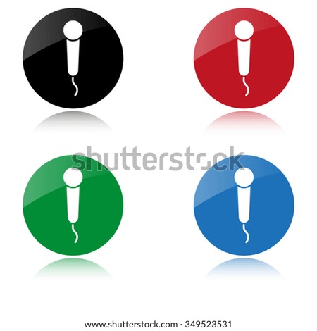 Microphone - color vector icon