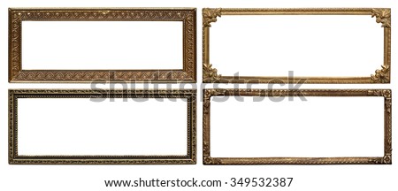 Ornate vintage aged metal frames