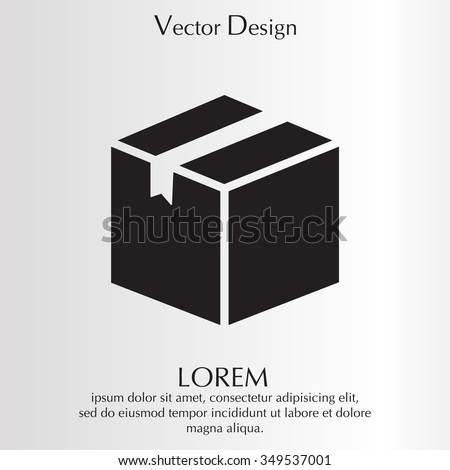 Box vector icon Royalty-Free Stock Photo #349537001