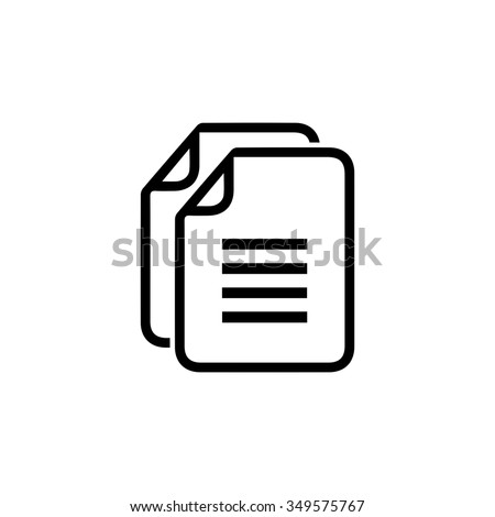 Copy file icon. Duplicate document symbol. Royalty-Free Stock Photo #349575767