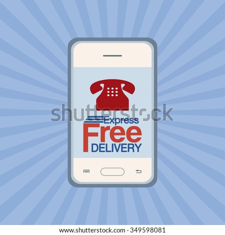 Abstract delivery object on a special background
