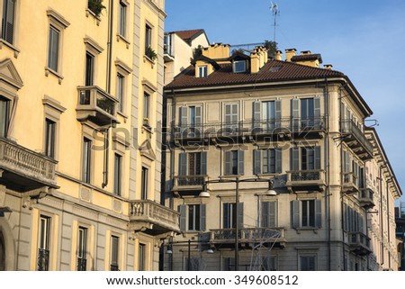 Milan (Lombardy, Italy): old typical residential buildings