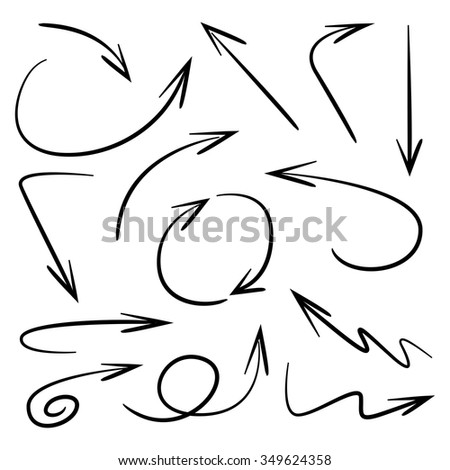 vector hand drawn arrows