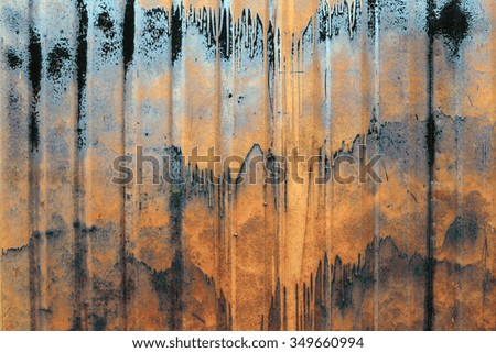 close-up background texture of a metal fence with paint streaks