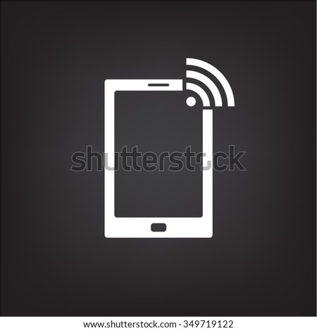 vector wifi symbol on smartphone