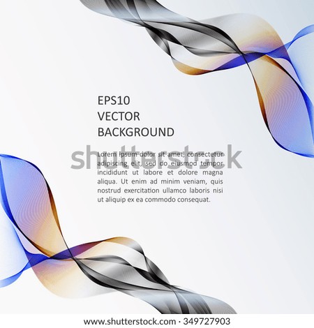 Abstract background with waves. Poster or brochure template.
