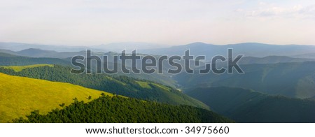  panorama of the Carpathian mountains