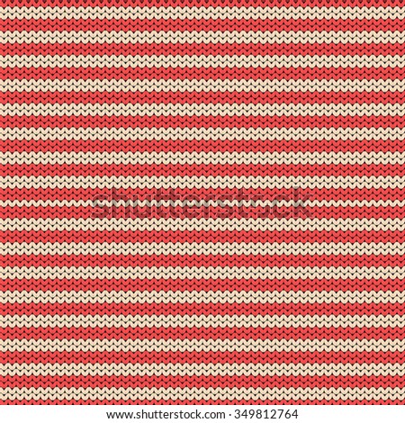Winter red and beige striped Scandinavian traditional knitted seamless pattern. Background for Christmas and New Year cards, invitations and templates