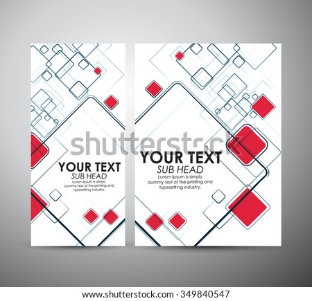 Abstract squares pattern. Brochure business design template or roll up. Vector illustration