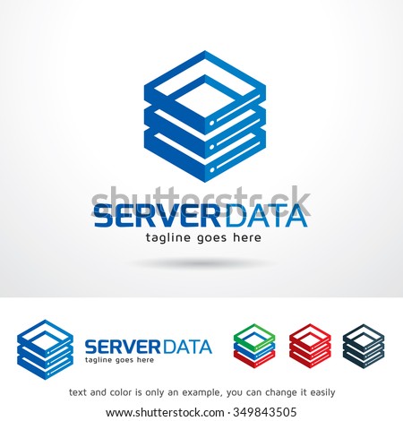Server Data Logo Template Design Vector