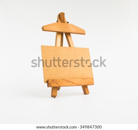 wooden easel  isolated on white background