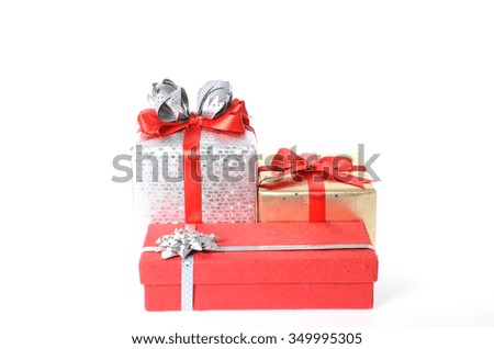 Gifts box on white background