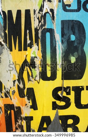 Photo of urban collage background or typography paper texture