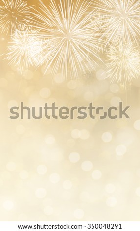 Fireworks at New Year and copy space. abstract background holiday.