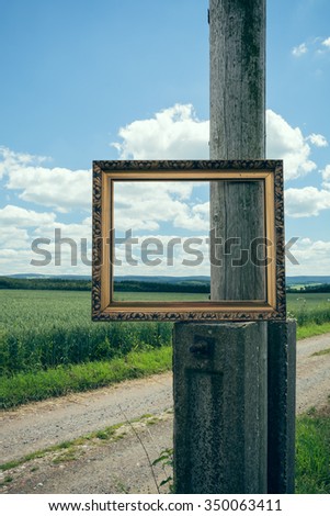 An old Picture Frame in nature