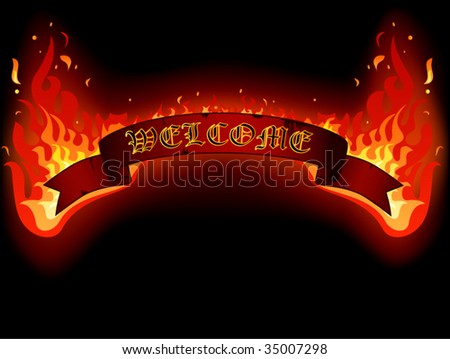 welcome fire banner
