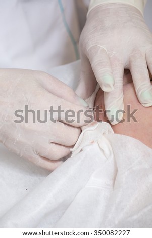 Photo of cosmetic procedures . Cosmetic injections .