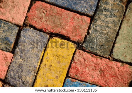 Colorful background with floor