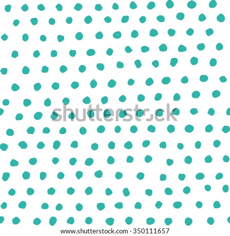 Hand drawn sketched polka dot seamless pattern. Creative texture for print.
