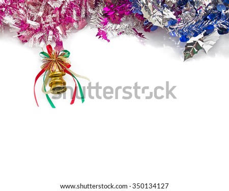 Christmas ornaments isolated on white background