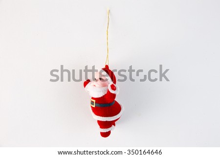 Santa Claus isolated on white. This is mass production. Clipping path included.